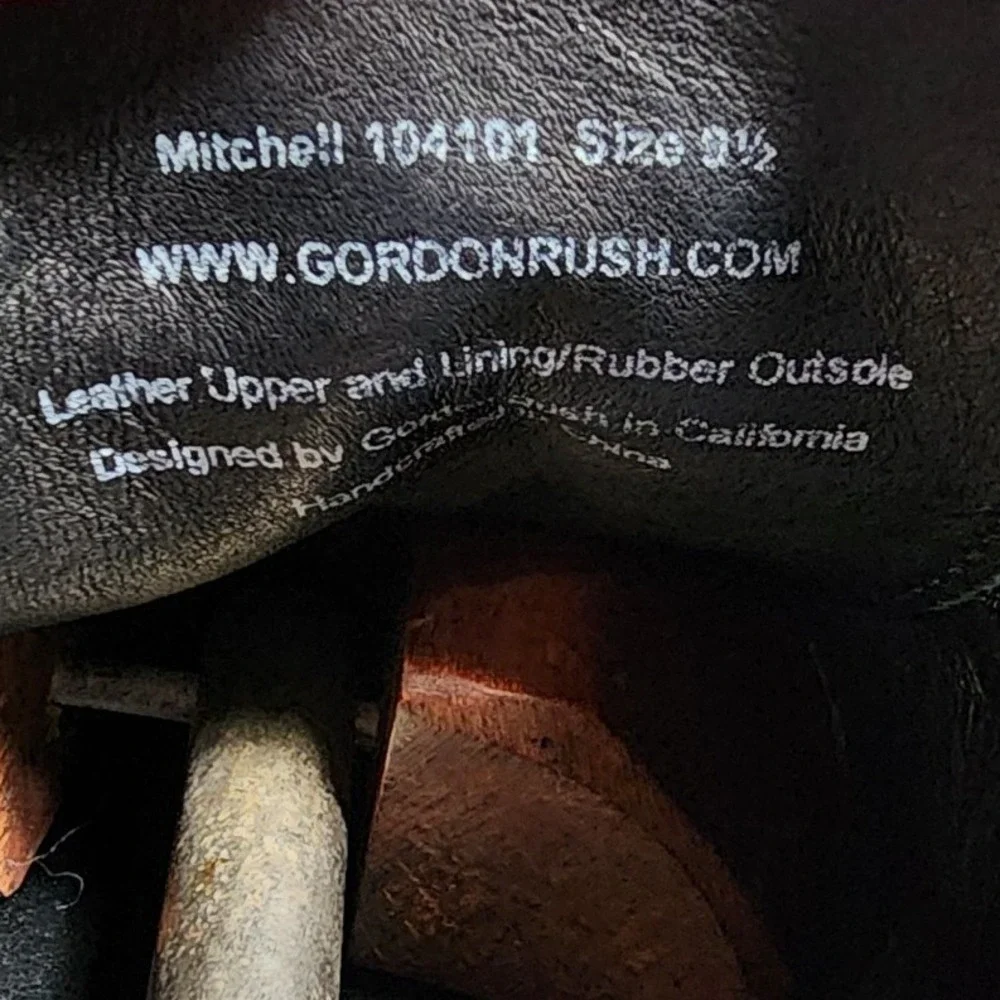 Gordon Rush Men Black Leather Cap Toe Oxford Dress Shoes Mitchell Style Sz 9 1/2